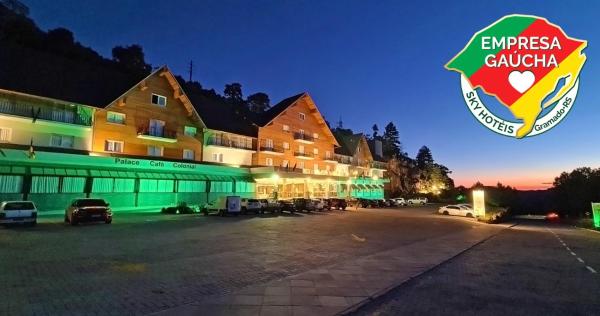 Op de foto is het object SKY PALACE HOTEL - A mais nova unidade da Rede Sky em Gramado - RS te zien, gelegen in de stad Gramado.