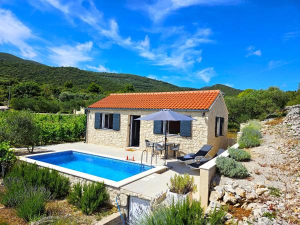 Na fotografii je vidět objekt Stone house in vineyard nacházející se ve městě Račišće.