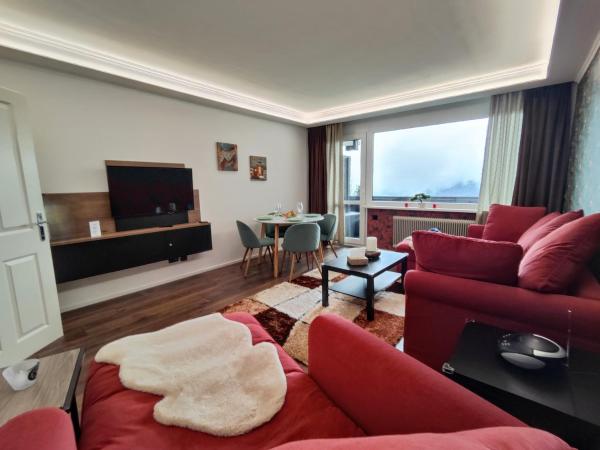 На фото показан объект Familienapartment mit Pool, Spa und Panoramablick, расположенный в городе Zirkitz.