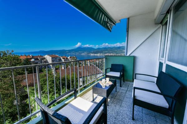 På billedet ses objektet Alpaca Penthouse Apartment with a Stunning Sea View beliggende i byen Rijeka.
