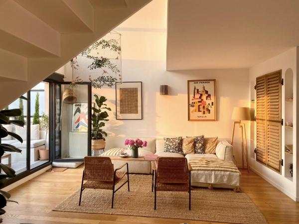 Na zdjęciu widoczny jest obiekt Magnifique penthouse familial à Saint Ouen - Idéal jeux Olympiques położony w mieście Saint-Ouen.