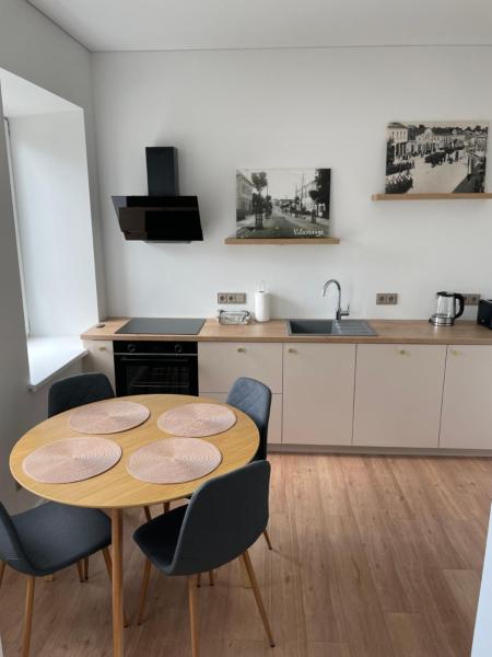 A la foto es mostra l'objecte Vilkmerge apartment situat a la ciutat de Lyduokiai.