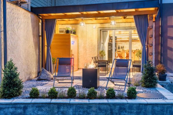 Na zdjęciu widoczny jest obiekt Apartment Gabrijel by the stream położony w mieście Bled.
