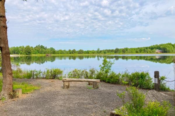Na zdjęciu widoczny jest obiekt Lake Sinca Sanctuary położony w mieście Blakeslee.
