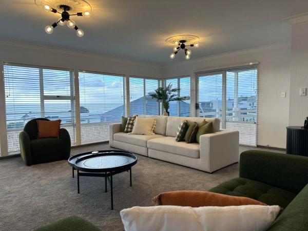 A la foto es mostra l'objecte Hamblyn Heights Stunning Seaviews in New Plymouth situat a la ciutat de Fitzroy.