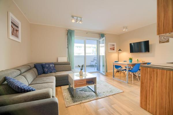 A la foto es mostra l'objecte Studio 44 Baltic Park, 280m do Plaży, Duży balkon situat a la ciutat de Skalno.