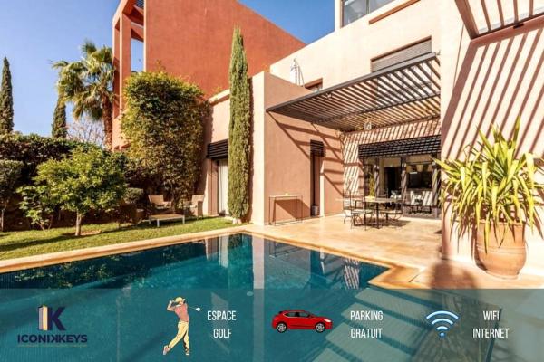 På billedet ses objektet Villa de rêve au coeur d'un golf beliggende i byen Marrakech.