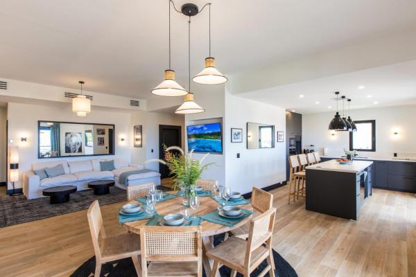 The photo shows the Designers Delight 3 BR w Pool Gym Tennis Courts located in the city of Cupecoy.