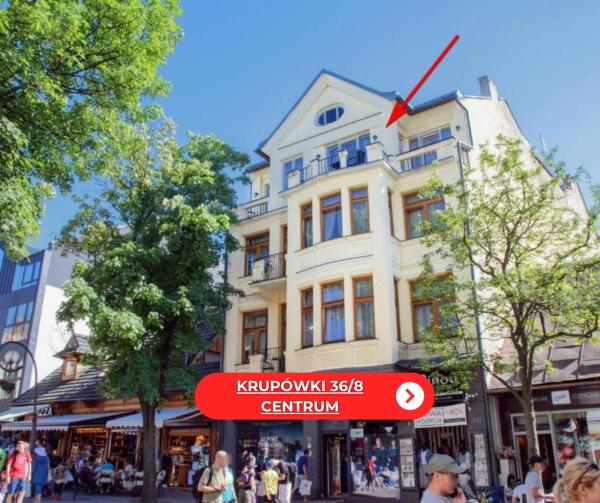 A la foto es mostra l'objecte Apartament Krupówki 36/8 situat a la ciutat de Zakopane.