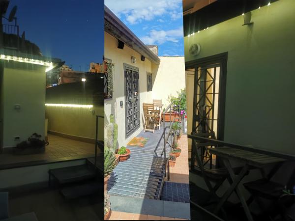 Auf dem Foto ist das Objekt Casetta Correra, relax con terrazzo nel centro di Napoli e confortevole smart working in der Stadt Neapel zu sehen.