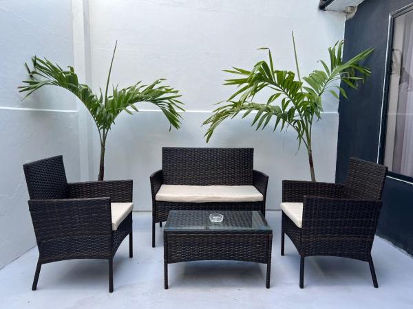 The photo shows the Tourits Logde 2 bedroom 2 badroom located in the city of Baños.
