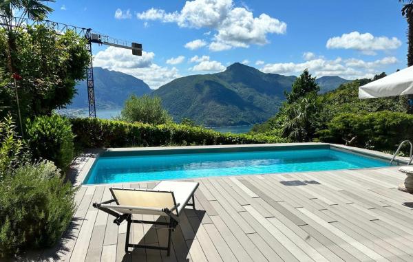 På bildet vises objektet Villa Martino pool and lake view som ligger i byen Lugano.