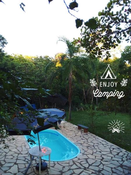 A la foto es mostra l'objecte Chalé Piscina Rio Área de Lazer na Terra do Sossego situat a la ciutat de Pirenópolis.