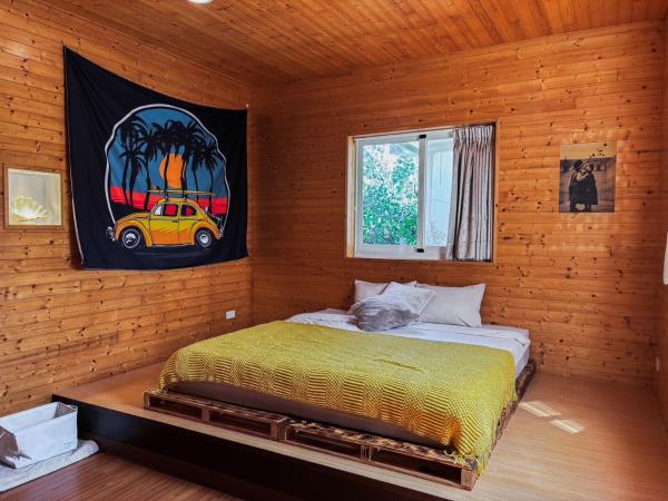 A la foto es mostra l'objecte B&B American Style cabin 5 minutes from the sea situat a la ciutat de Pai-sha.