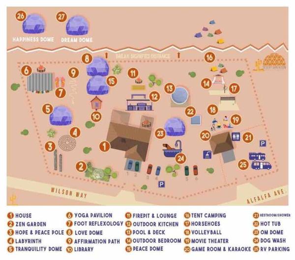 A la foto es mostra l'objecte Desert Dimension situat a la ciutat de Sunfair Heights.