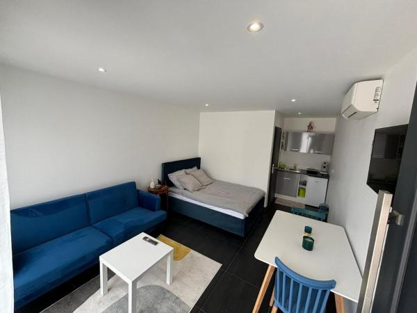 A la foto es mostra l'objecte Studio Bleu situat a la ciutat de Meistratzheim.