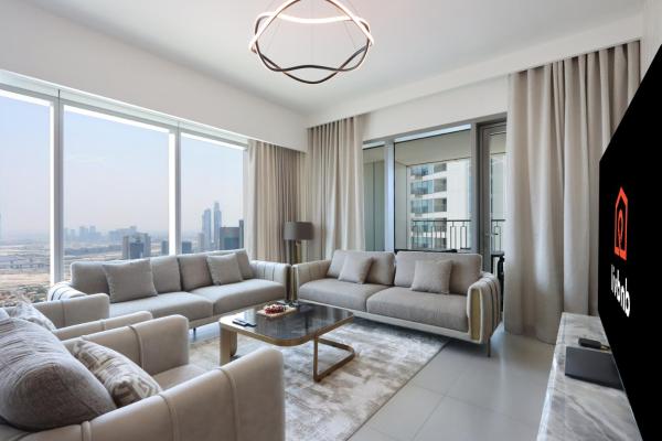 Livbnb-3BR Suite next to Dubai Mall with Burj View, Дубай