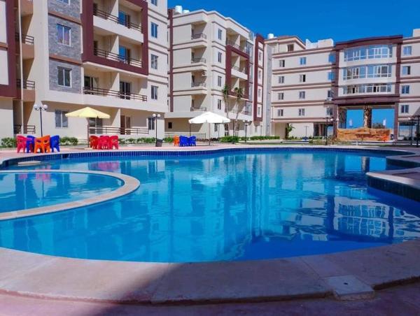 Na fotografii je vidět objekt Juliana Resort Pool VIP nacházející se ve městě El Hamam.