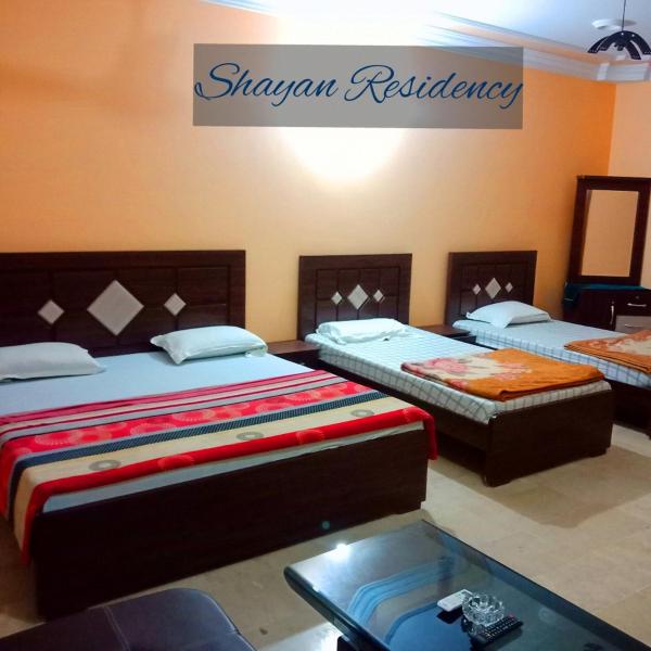 På bildet vises objektet The Hotel shayan residency som ligger i byen Karachi.
