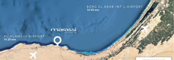Photo 2 : Marassi, North coast chalet, Cozzy New one bedroom with one double bed & 2 bunk beds, plus 2 double foldable beds in living room, Free access to North beach, Verdi Lagoon & Blanca Lagoon for 2 adults and children under 10 years شالية مراسي الساحل الشمالي