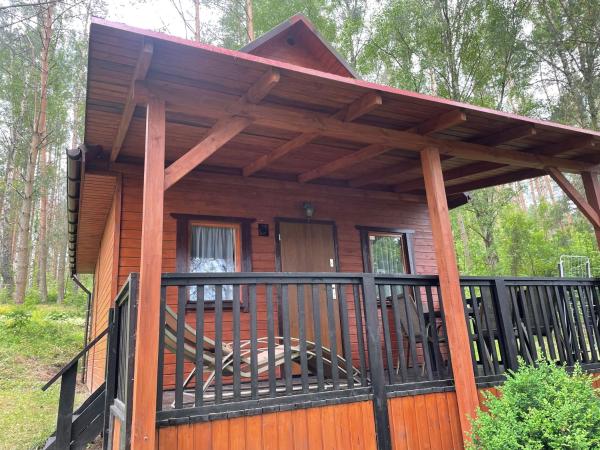 写真にはDąbrowa市にあるDomki Letniskowe Nad Jeziorem Kazubが写っています。