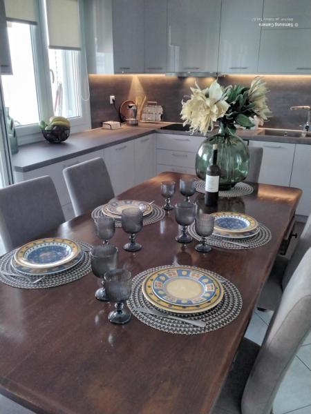 The photo shows the Luxury apartment in the center of Pythagorion located in the city of Pythagoreio.