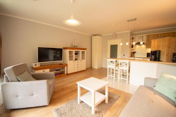 På billedet ses objektet Ferienwohnung Watt'n Blick, FeWo Vermittlung Nordsee beliggende i byen Dangast.