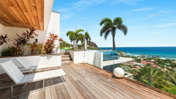 Architecture Jewel set on a hillside, Saint Barthelemy