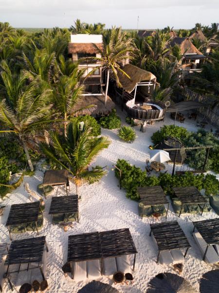 Na zdjęciu widoczny jest obiekt Orchid House Tulum Beach położony w mieście Tulum.