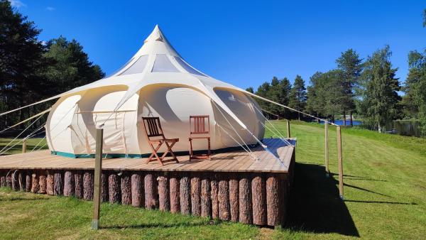 Nella foto è visibile l'oggetto Glamping - Tent , Tält Zelt-Lodge Vindelälven situato nella città di Gargnäs.