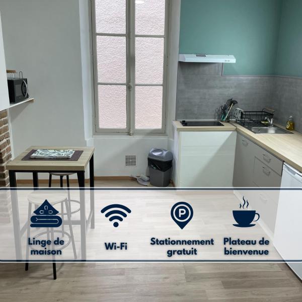 A la foto es mostra l'objecte Logement Cosy avec stationnement gratuit situat a la ciutat de Troyes.