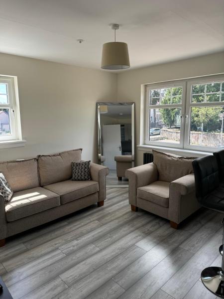 På bildet vises objektet Modern 3 Bedroom Apartment in Markinch, Fife som ligger i byen Markinch.