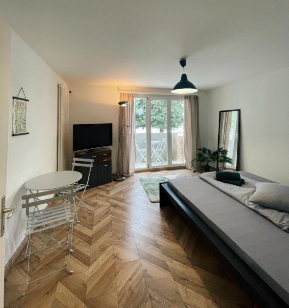 Na zdjęciu widoczny jest obiekt Gemütliches Studio nahe Bodensee położony w mieście Arbon.