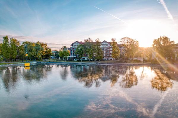 Nella foto è visibile l'oggetto Willa Port situato nella città di Ostróda.