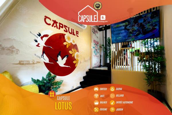 A la foto es mostra l'objecte Capsule Lotus-Balneo-Sauna-Billard-Nintendo situat a la ciutat de Hastière-Lavaux.
