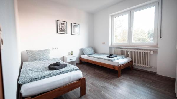 På billedet ses objektet Ferien & Monteurwohnung in Bohmte-Hunteburg beliggende i byen Bohmte.