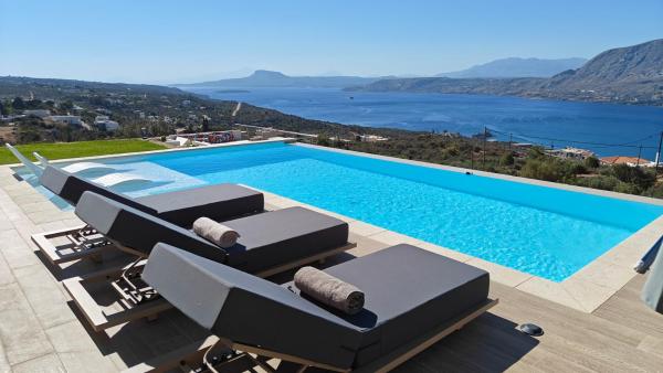 A la foto es mostra l'objecte Bay Overlook Villa situat a la ciutat de Korakiaí.