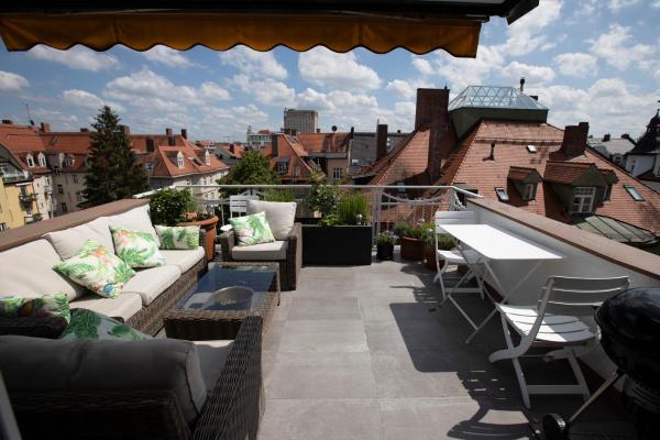 A la foto es mostra l'objecte Munich Penthouse Rooftop Terrace situat a la ciutat de Munic.