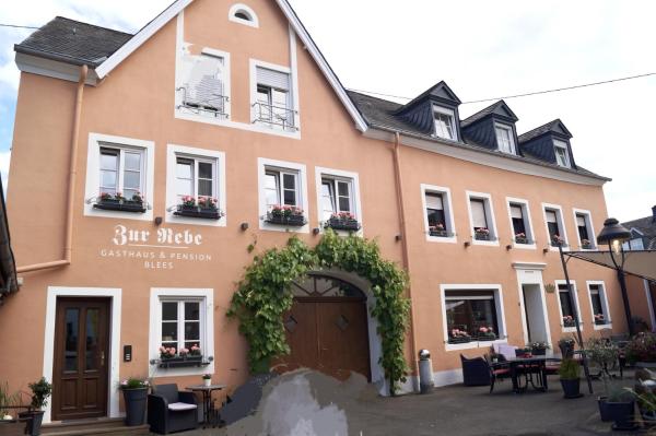 Na zdjęciu widoczny jest obiekt Gasthaus Zur Rebe położony w mieście Mehring.