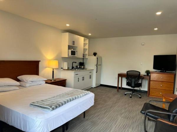 A la foto es mostra l'objecte Cozy Motel Studio with kitchenette - 6 situat a la ciutat de Edmonton.