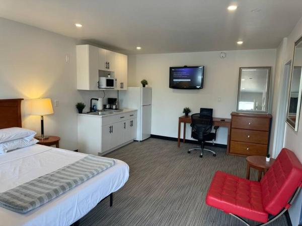 A la foto es mostra l'objecte Cozy Motel Studio with kitchenette - 8 situat a la ciutat de Edmonton.