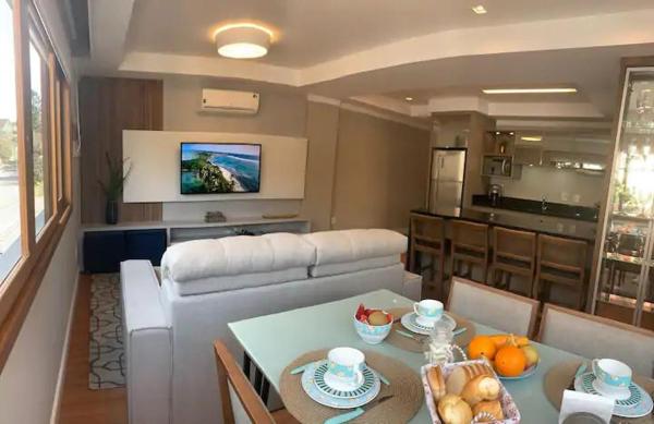 A la foto es mostra l'objecte Lindo apartamento perto da Rua coberta situat a la ciutat de Gramado.