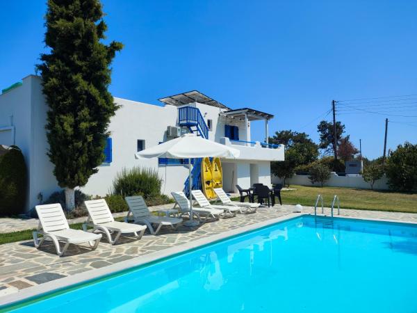 På billedet ses objektet Navy Greece Villa with swimming pool & sea view beliggende i byen Órmos Methónis.