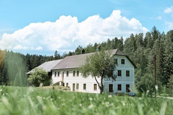 The photo shows the Auszeit am Kamp - Ferienhaus Rametsteiner located in the city of Liebenau.