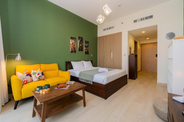 A la foto es mostra l'objecte Elite Escape - 1 BHK Getaway in Azizi Riviera situat a la ciutat de Dubai.