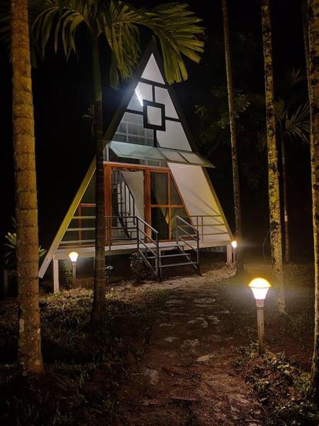 A la foto es mostra l'objecte coorg hombale nest situat a la ciutat de Kushālnagar.