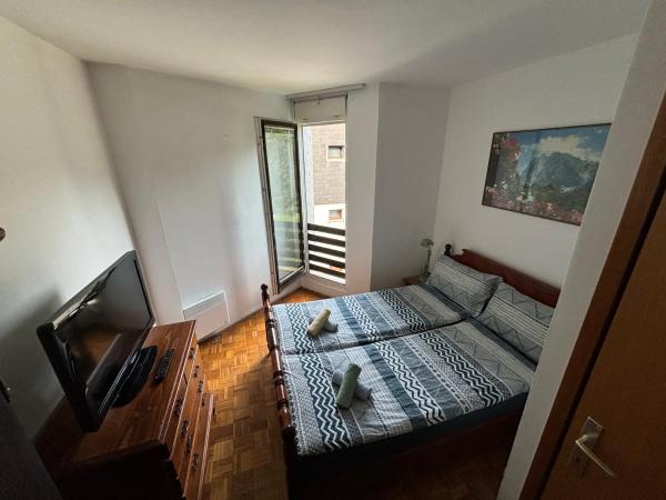 A la foto es mostra l'objecte Apartma Tine situat a la ciutat de Bovec.