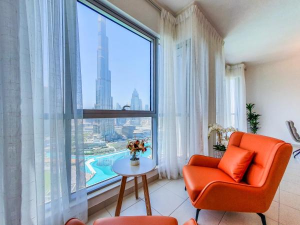 Na fotografii je vidět objekt The Residence 7 Downtown - Full Burj Khalifa and Fountain Views by Gardenia Suites nacházející se ve městě Dubaj.