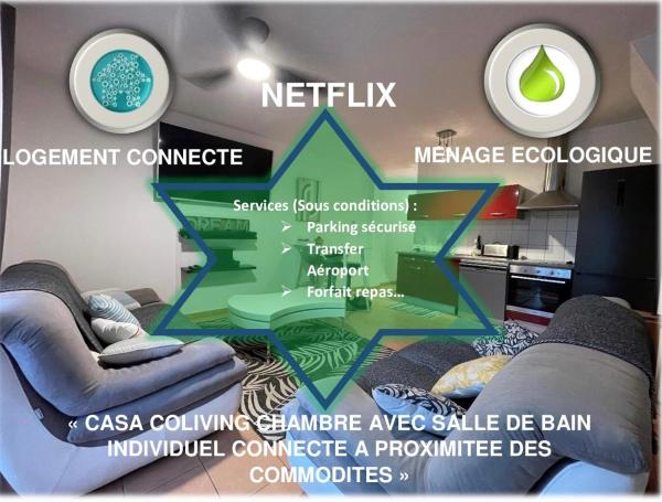 CASA COLIVING avec chambre salle de bain individuelles privatives, Saint-Pierre