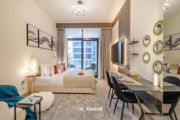 A la foto es mostra l'objecte Manzil - Studio Apartment in Azizi Riviera near Dubai Mall situat a la ciutat de Dubai.